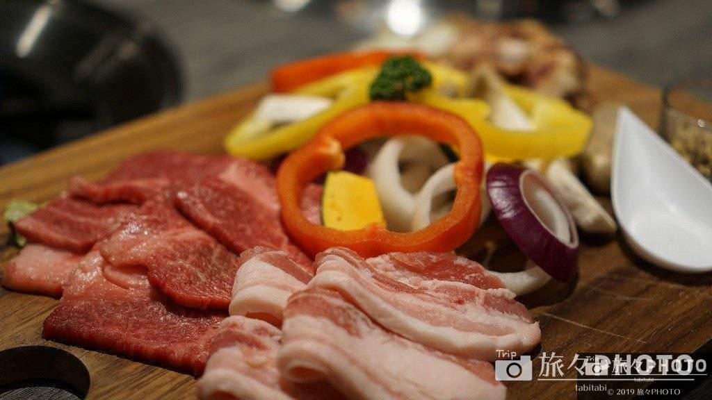 伊王島の夕食の焼肉