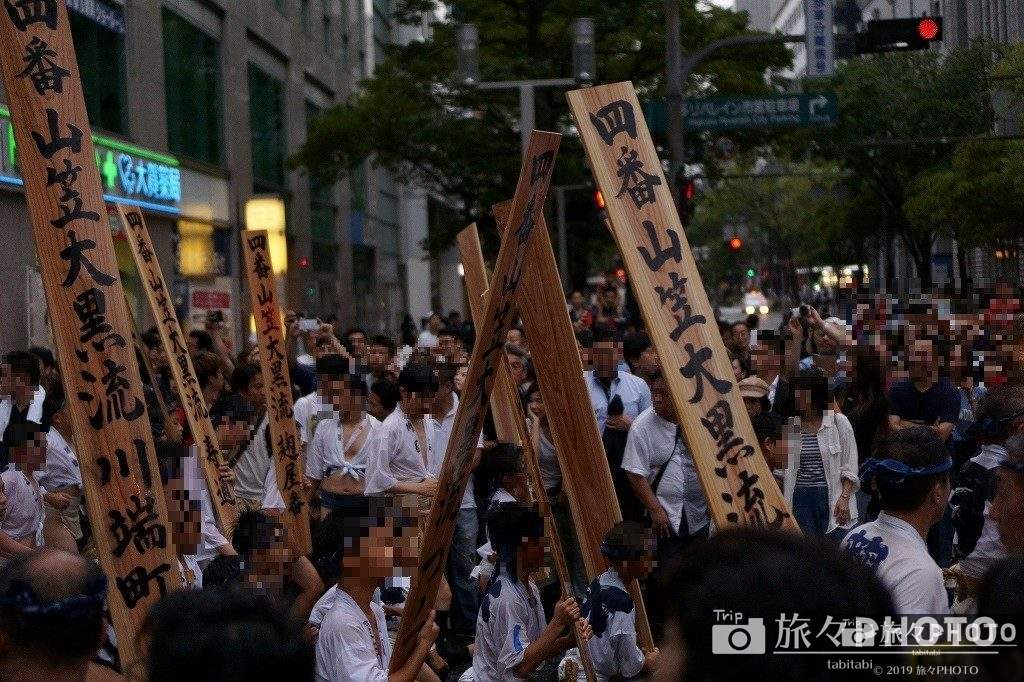 博多祇園山笠 追い山 上西町通り 三番山笠 大黒流