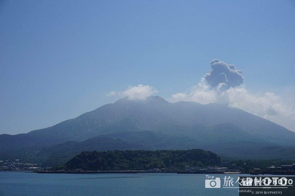 噴火した桜島