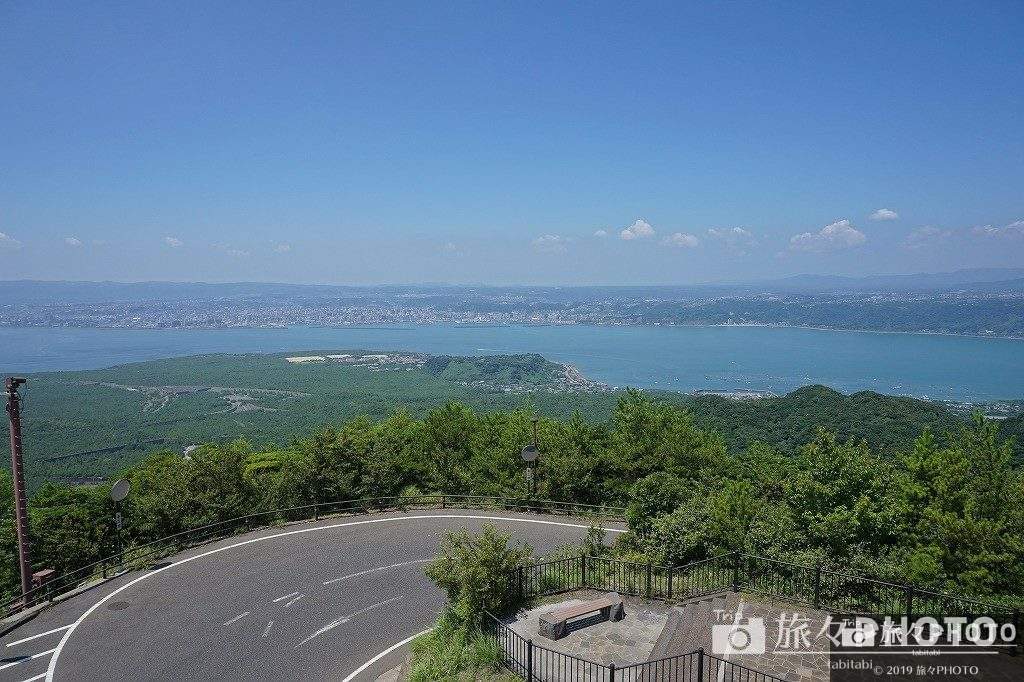 湯之平展望所の鹿児島市内