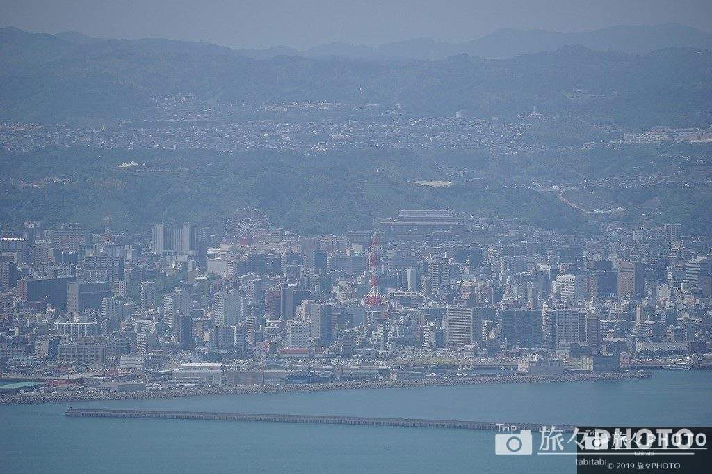 湯之平展望所の鹿児島市内