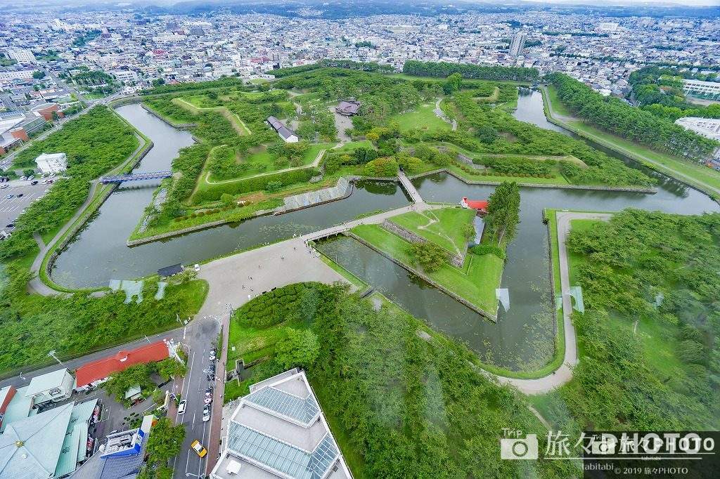 五稜郭タワーから見た五稜郭
