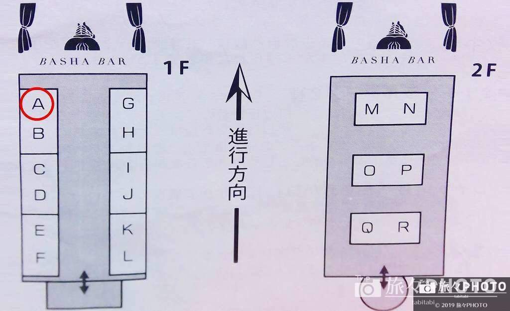 帯広 馬車BAR 座席表