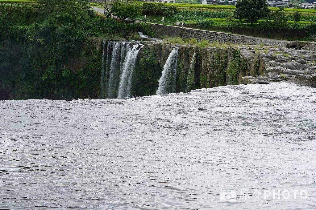 原尻の滝 滝の上から