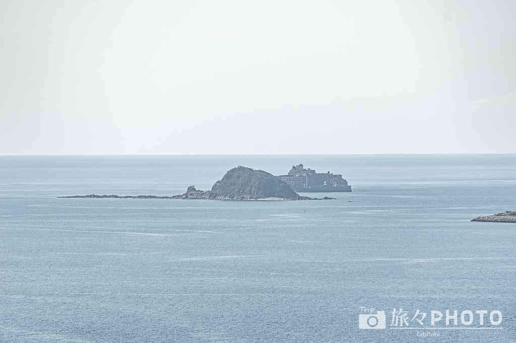 香焼総合公園展望台から見た軍艦島
