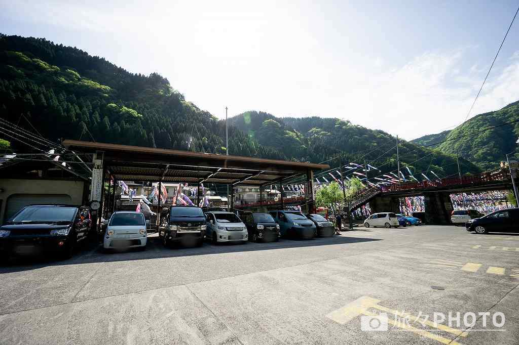 杖立温泉 鯉のぼり祭り 駐車場