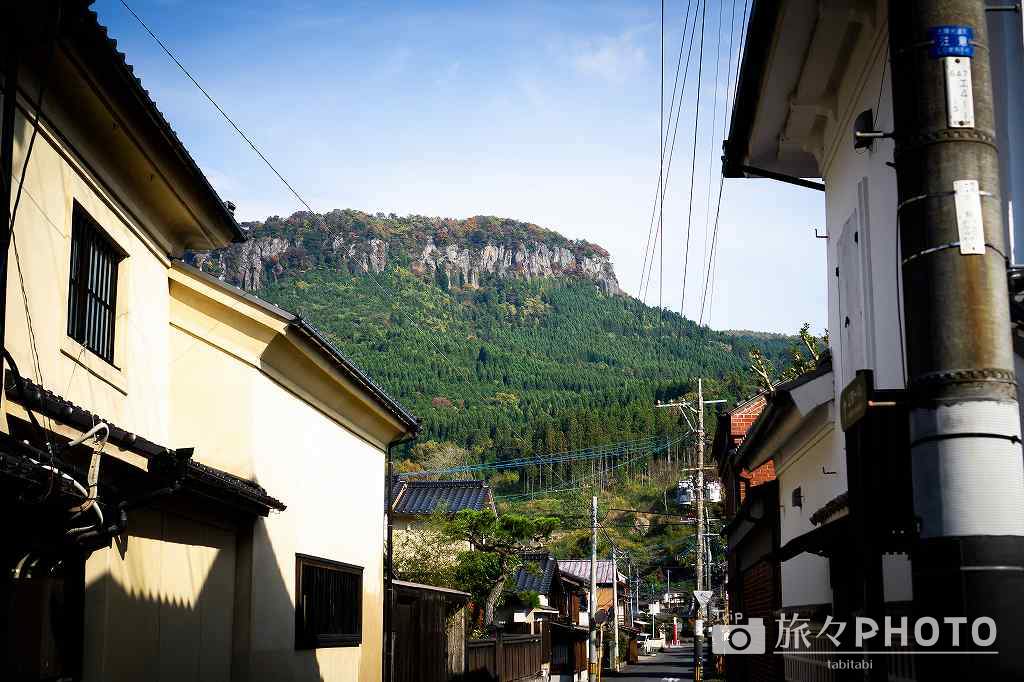 「森町」城下町のレトロな街並み 大岩扇山